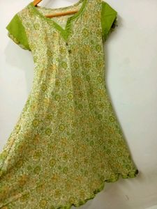 Natural Green Soft Kurti💚