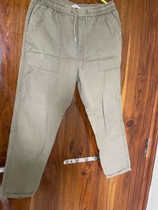Olive Green Casual Pants