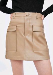 Tan Mini Skirt