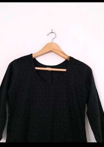 Black kurta &amp; short purple