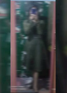 Elegant Olive Green Lace Dress