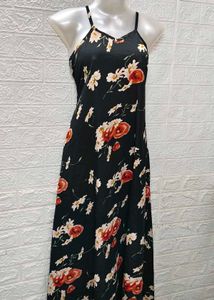 Black Floral Maxi Dress