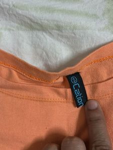 Peach Crop Top