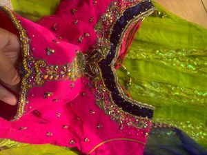 Saree With Lehanga Set