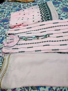Pink Embroidered Sharara Kameez