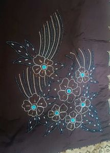 Elegant Saree with Blue Stone &amp; Sequins