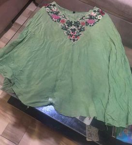 Embroidered Green Co-ord Set