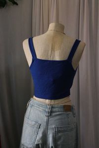 Blue Corset Like Top