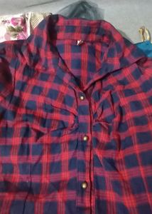 Women&#39;s Red Checked Frock