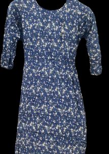 Beautiful Women Blue Printed Dress