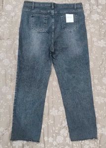 Grey Wide Leg Jeans