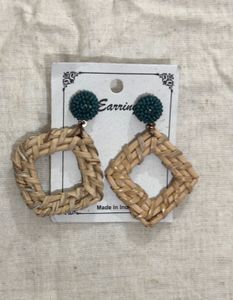 Combo Beaded Leopard Print Statement Earrings