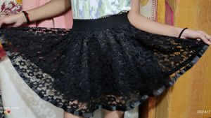 Black Flaired Net Mini Skirt 👗
