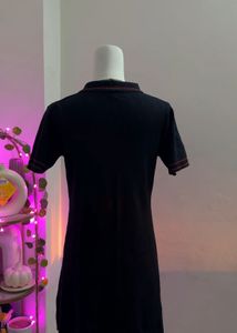 black button down dress