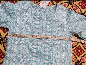 Blue chikankari Kurta