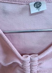 Pink Ruched Crop Top