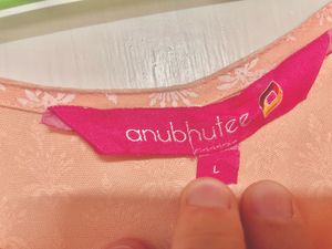 Peach Long Kurta/Dress