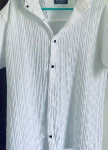 Textured White Shirt