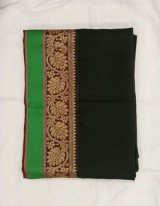 Elegant Green &amp; Gold Saree