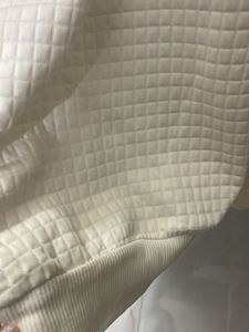 Stylish White Embellished Sweatshirt