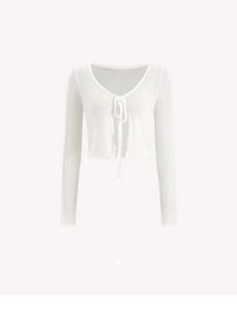 H&M Tie Up White Top
