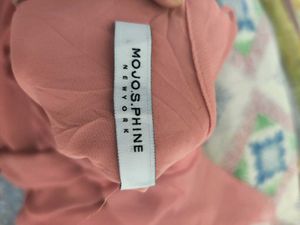 Peach Ruffle Blouse Top