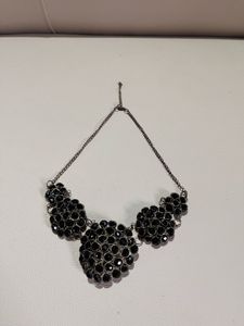 Statement Black Beaded Necklace