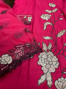 Fuschia  Pink party wear Kurta Set
