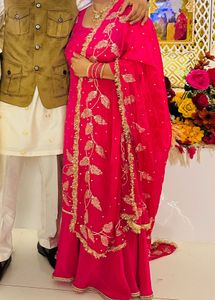Elegant Pink Skirt Plazzo Kameez
