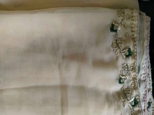 Off White Embroidery Saree