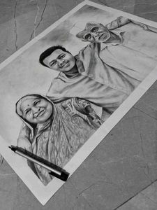 Hand-Drawn Family Portrait