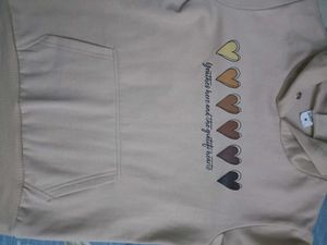 Women Hoodie With Heart Prints