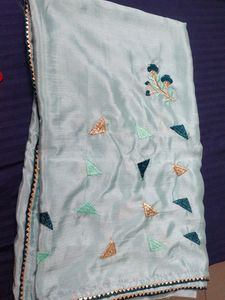 Sarees With Embroidery Butta