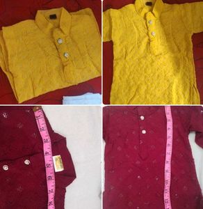 Kids Chikenkari Kurta Pajama Set Combo