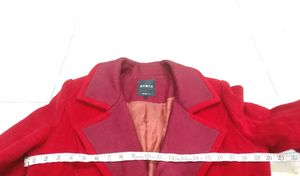 Red Wool Blend Coat