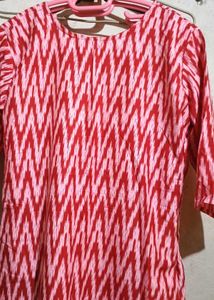 Red Stripped Straight Kurtha