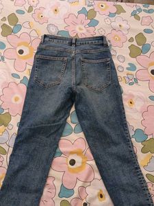 Cross-Waist Denim Jeans