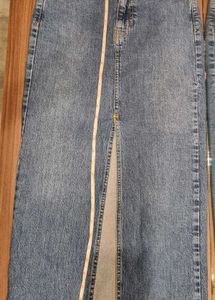 STRADIVARIUS FRONT SLIT DENIM SKIRT 26&#34;