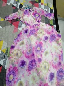 2 Combo Tie-Dye &amp; Floral Maxi Dress