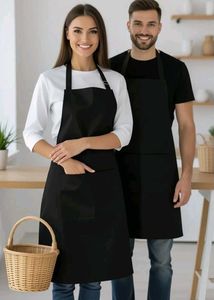 apron Balck color with 2 pcs brand new