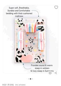 Panda Print Gadda Pillow Set