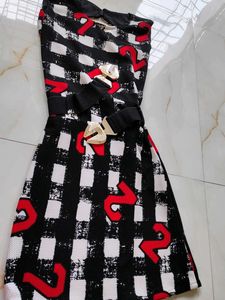 Short One Piece Dress With Detachable Belt