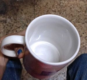 Glass Coffe Mug White Colour