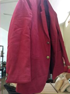 Maroon woollen blazer