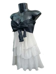 Elegant Bardot Strapless Mini Dress Xs &amp; S