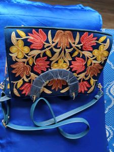Brand New Embroidered Large Sling Bag