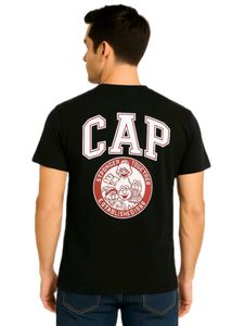 L Size Black Logo Tee - Classic Style