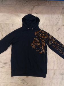 TRIPR Navy Blue Lion Hoodie With Ninja Mask