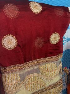 Beautiful Saree With Designer Stiched Blouse