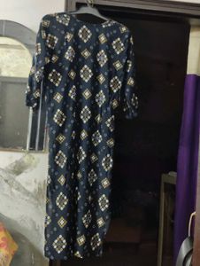 Black &amp; Gold Printed Kurti